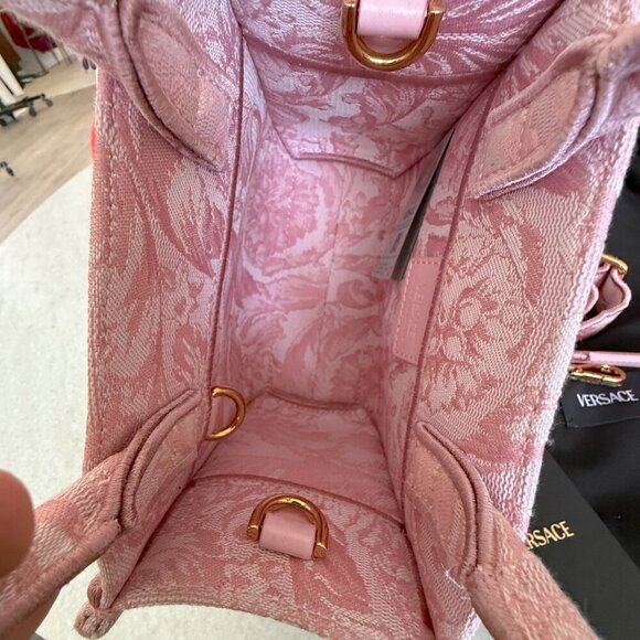 VERSACE Barocco Athena Mini Pink Tote Bag 1015288 - Picture 7 of 16